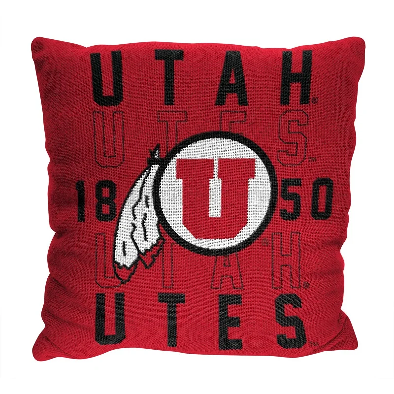 NCAA Utah Utes Stacked 20 Inch Pillow