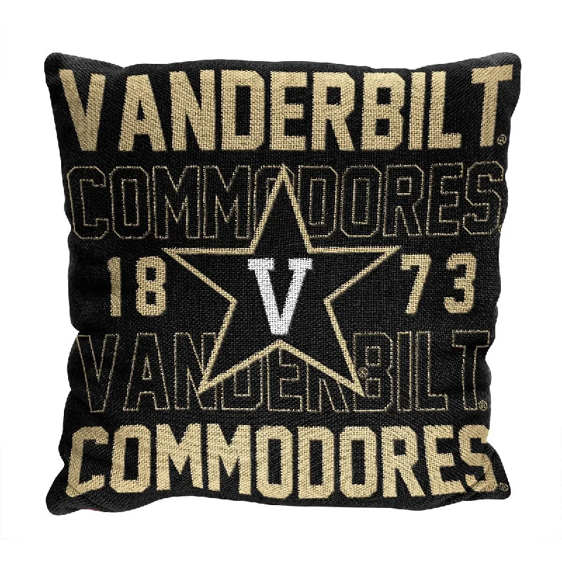 NCAA Vanderbilt Commodores Stacked 20 Inch Pillow