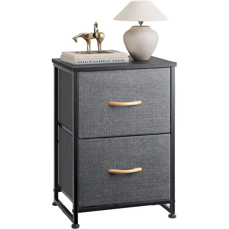 Nightstand for Bedroom with Drawers Small Dresser, Bedside 11.8"D x 15.7"W x 23.6"H