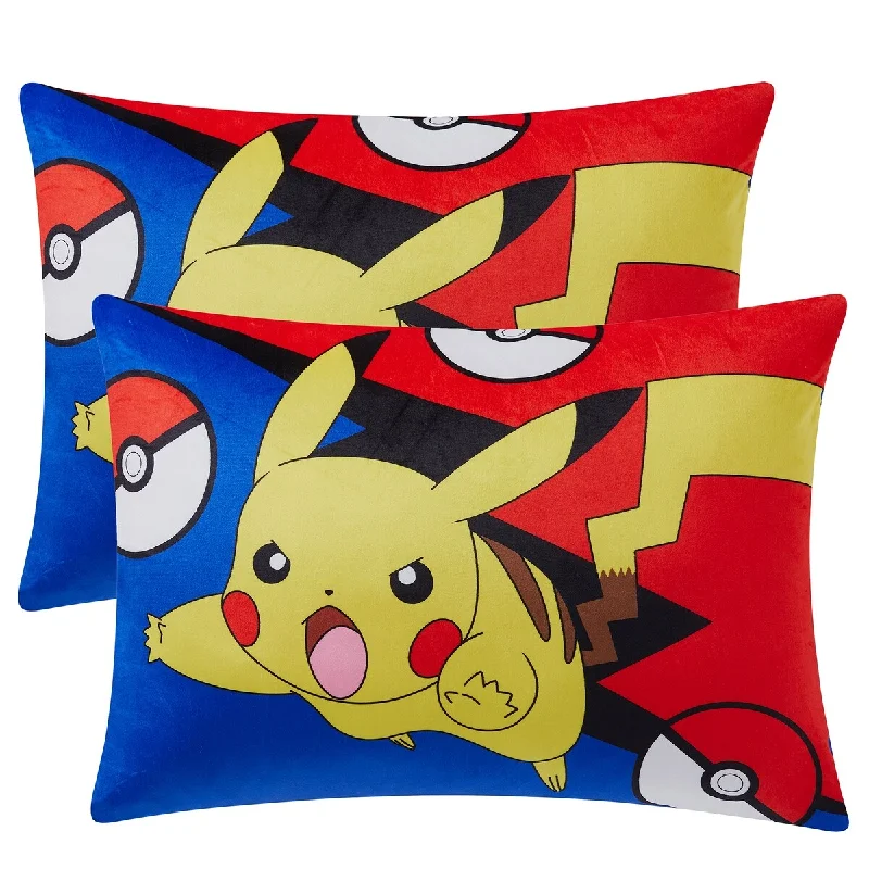 Pikachu Reversible 20" x 26" Bed Pillow 2 Pack