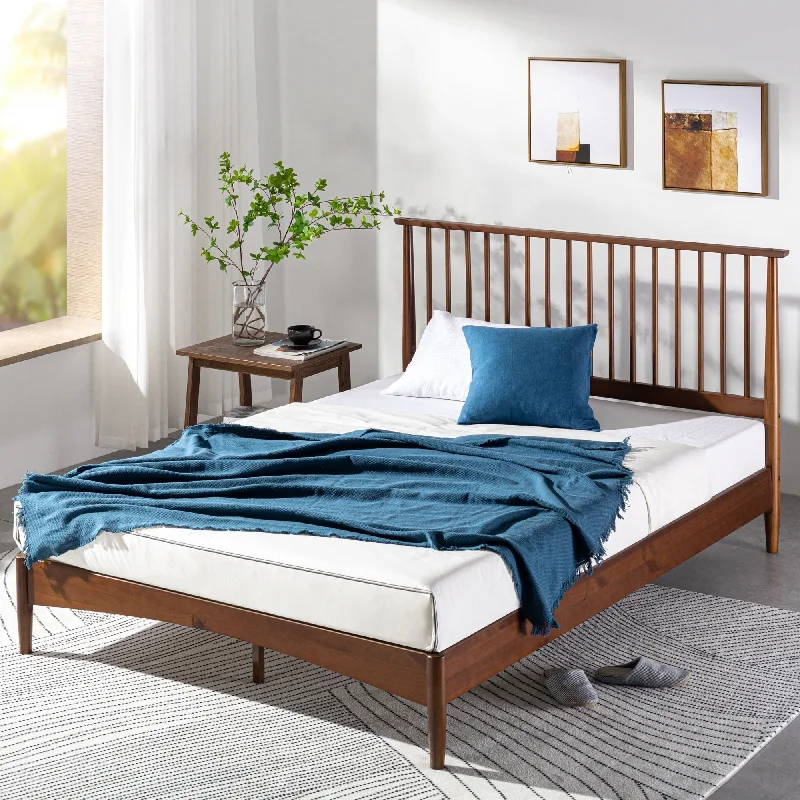 Priage by ZINUS Mid Century Wood Platform Bed Frame