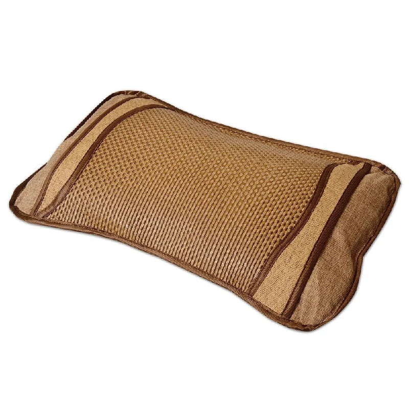 Qbedding Plaid Bing Si Rattan Tea Stem Pillow