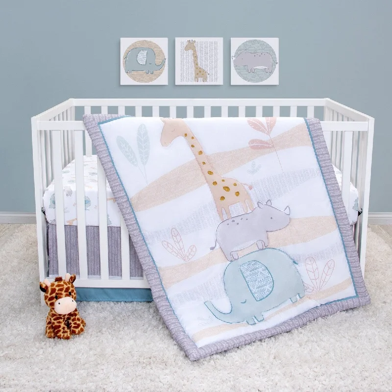 Safari Babies 4 Piece Crib Bedding Set