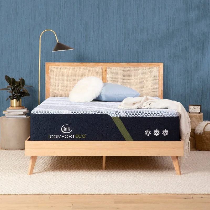 Serta iComfortECO F30LTX 14.25" Memory Foam Plush Mattress and Adjustable Base Set