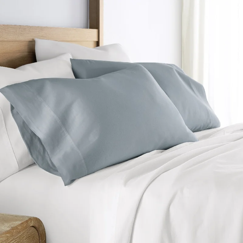 Solid Cotton Pillowcase 2 Piece Set