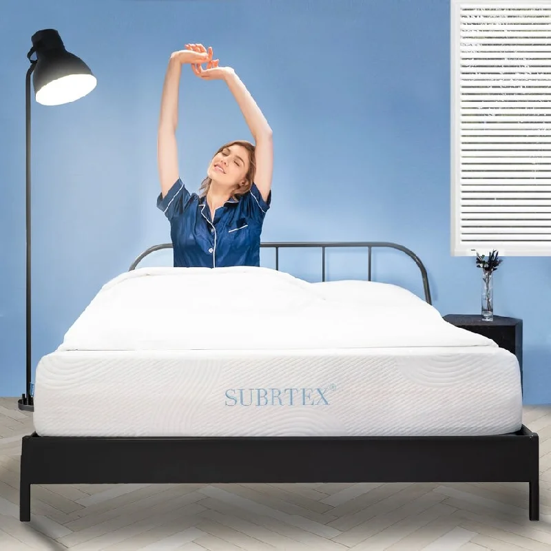 Subrtex 8-inch Gel-Infused Memory Foam Bed Mattress With Cover