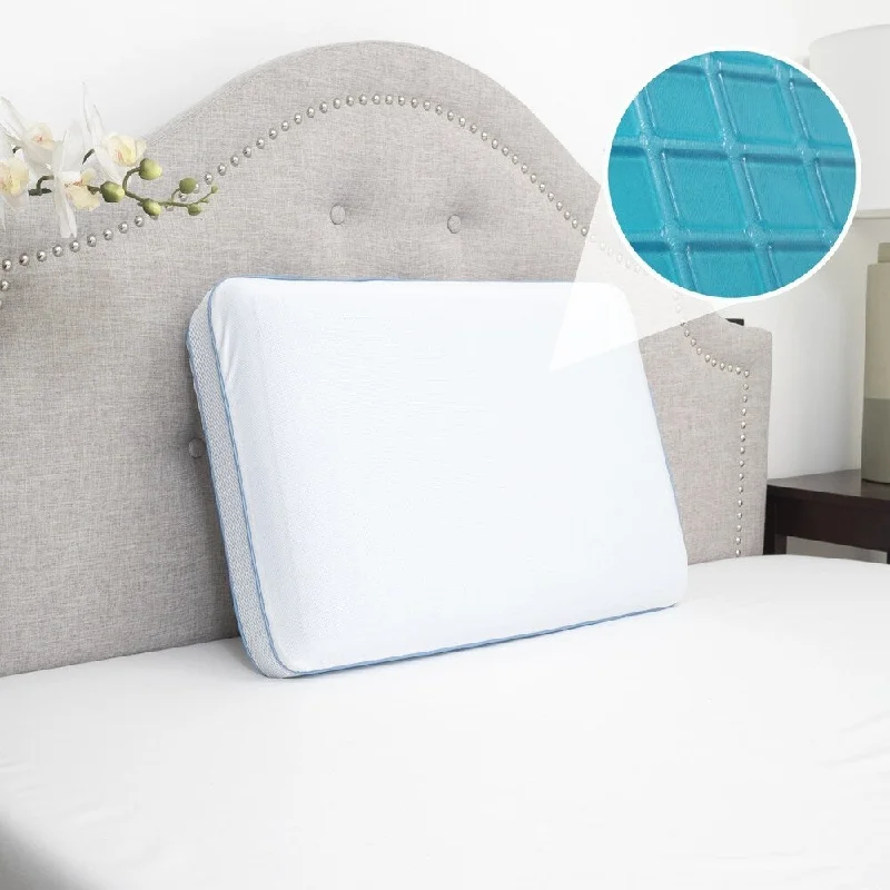 Sweet Home Collection Cool Gel Memory Foam Bed Pillow- 1 Pack