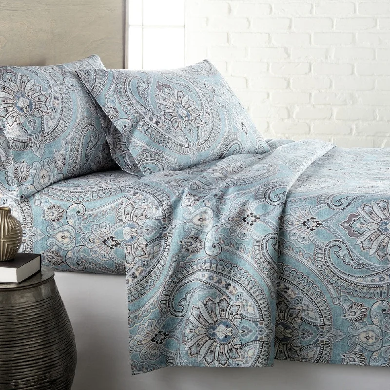 Vilano Deep Pocket Ultra-Soft Pure Melody 4-piece Paisley Bed Sheet Set