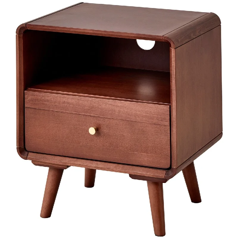 1-drawer Nightstand, Storage Compartment & Cable Hole