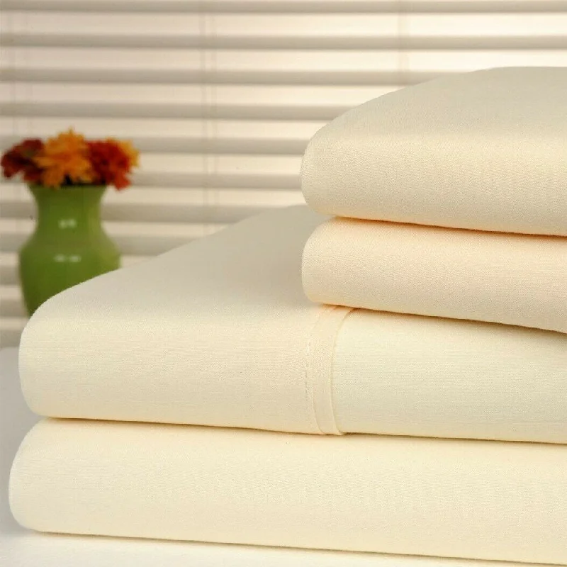 Anti-Microbial 4-Piece Sheet Set King Ivory