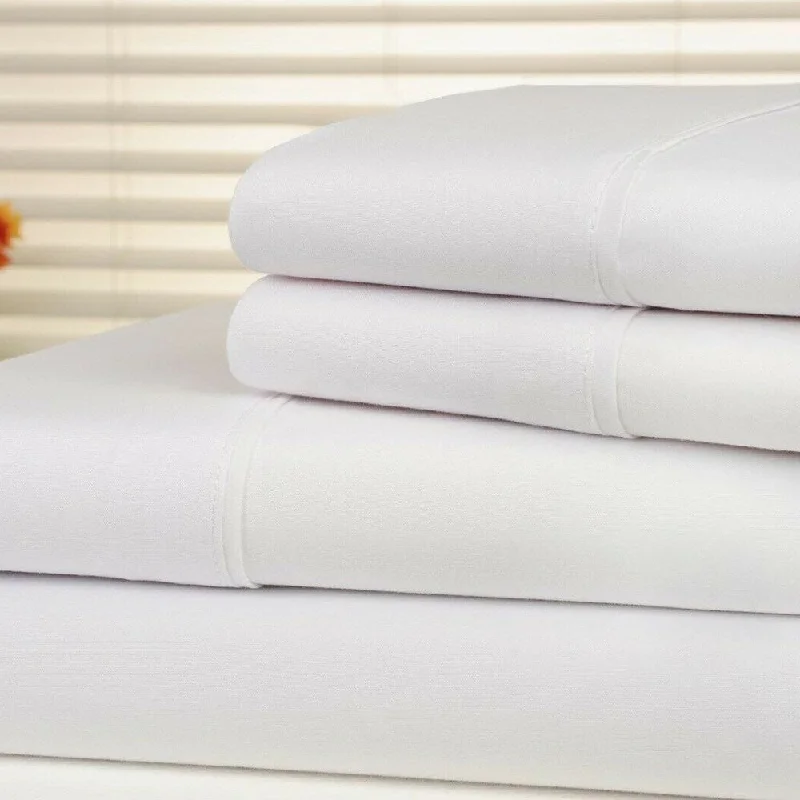 Anti-Microbial 4-Piece Sheet Set Queen White