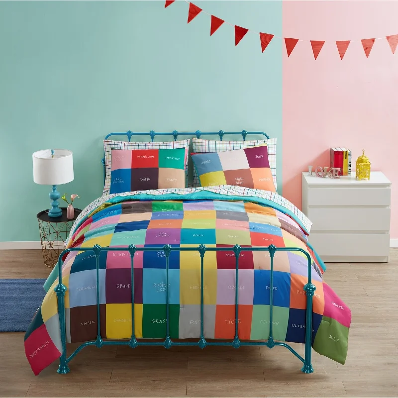 Asher Home Learning Multicolor Block Comforter Set