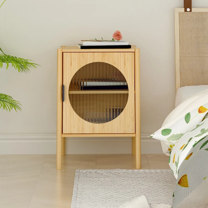 Bamboo 1 Door Nightstand