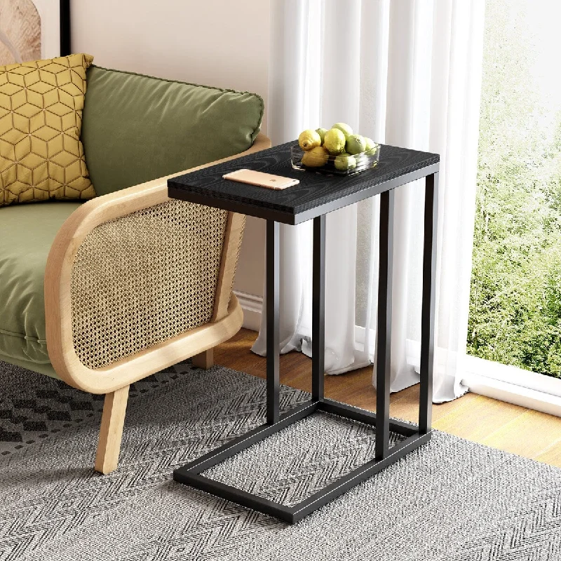 C-Shaped Design Couch Table or Nightstand, Multiple Use