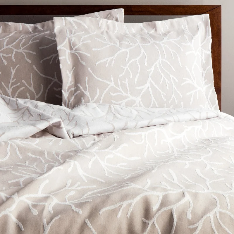 Coral Glory Elegant Modern Textured Coverlet