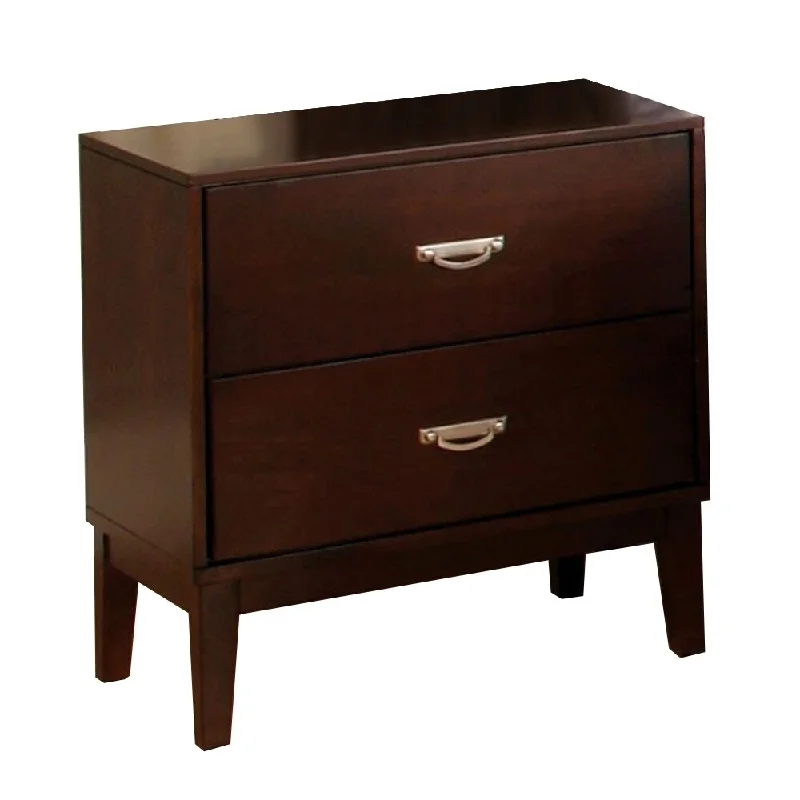 Crystal Lake Transitional Nightstand, Cherry Brown