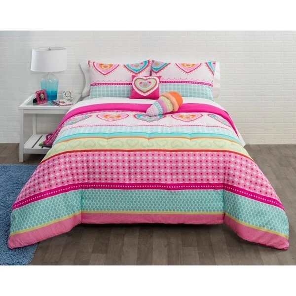 Hearts and Stripes 5-piece Comforter Set