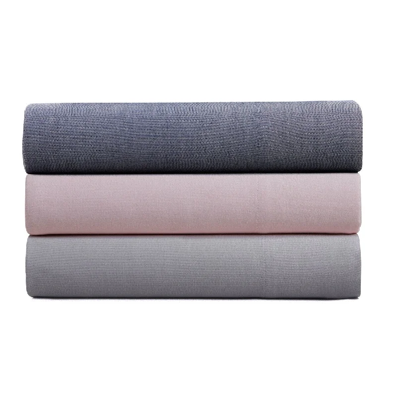 Kathy Ireland Herringbone Twill 4 Piece Cotton Rich Sheet Set