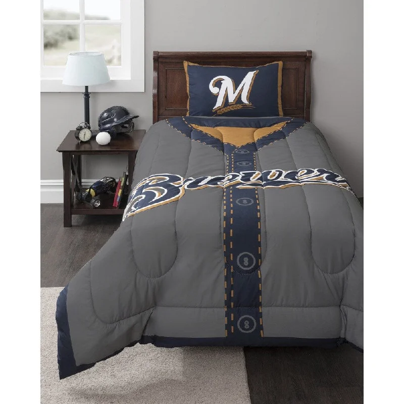 MLB Milwaukee Brewers Twin 2-piece Comforter Set