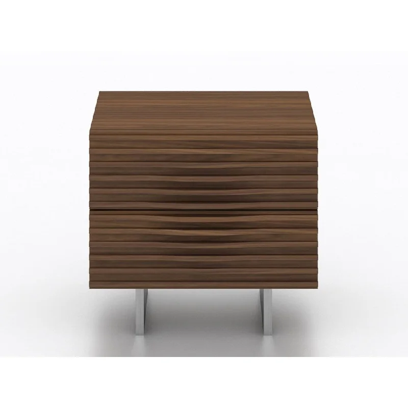 MOON Walnut Veneer Nightstand by Casabianca Home