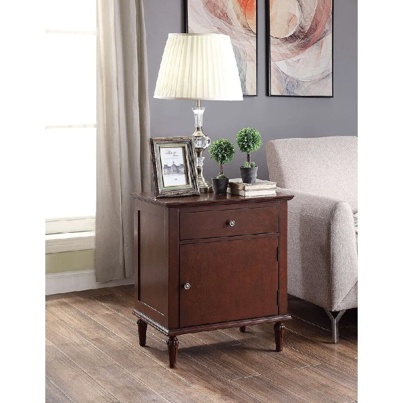 Morgan Nightstand with Charging Station in Espresso