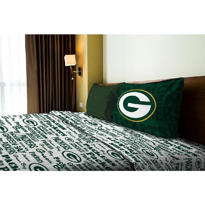 NFL 820 Packers Twin Sheet Set Anthem - Multi