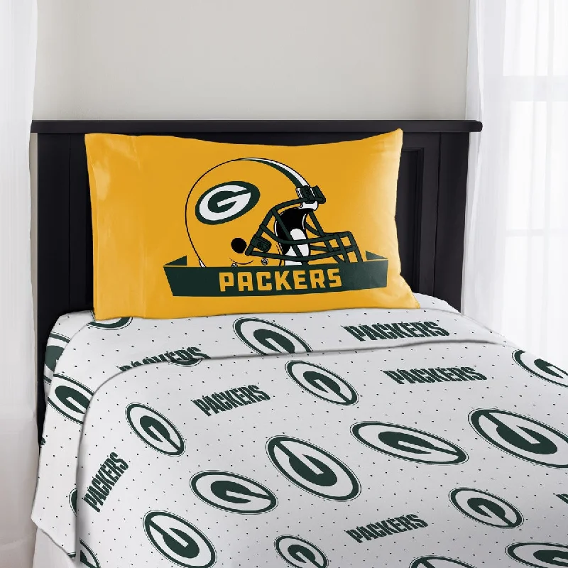 NFL 820 Packers Twin Sheet Set Monument