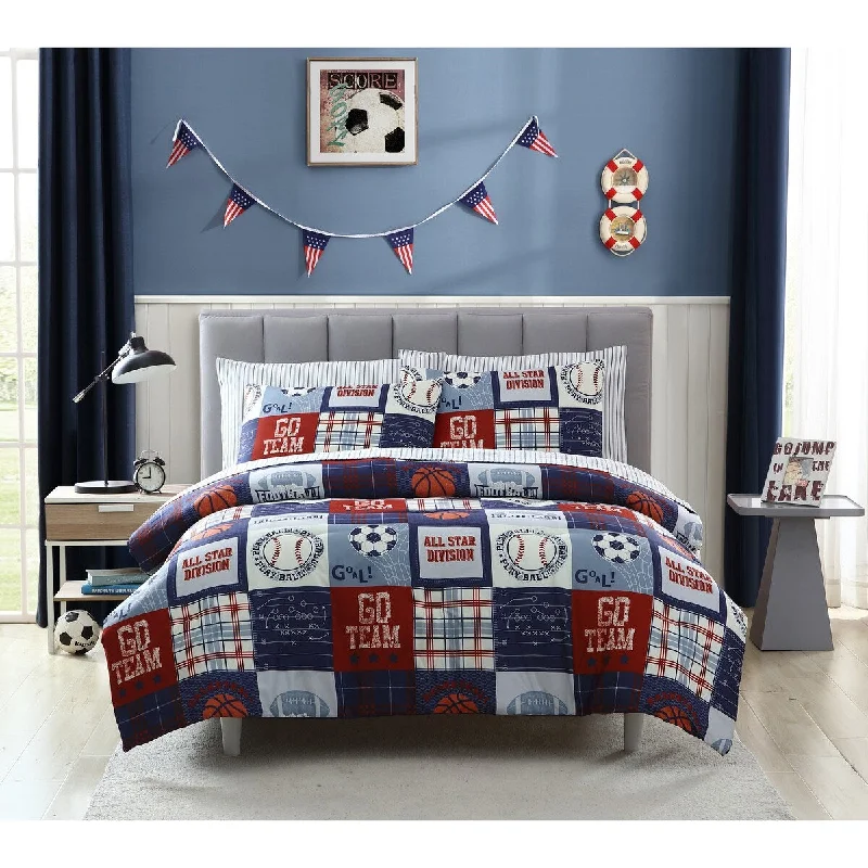 Porch & Den Plumeria Sports Fan Pattern Comforter Set