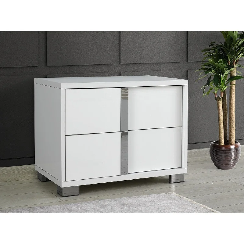 Roma 2-drawer Nightstand Left configuration in 3 finishes