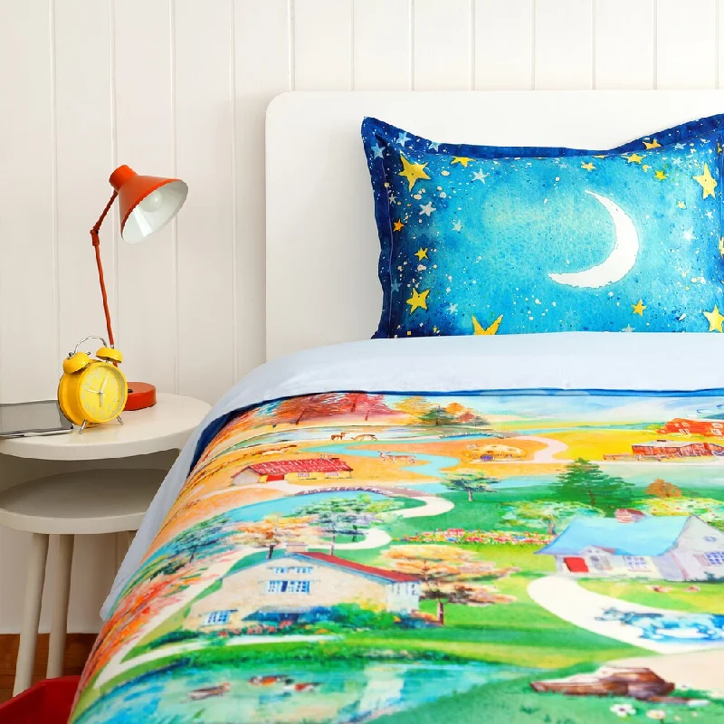 SpinTales Enchanted Interactive Twin 2-piece Duvet Cover Set