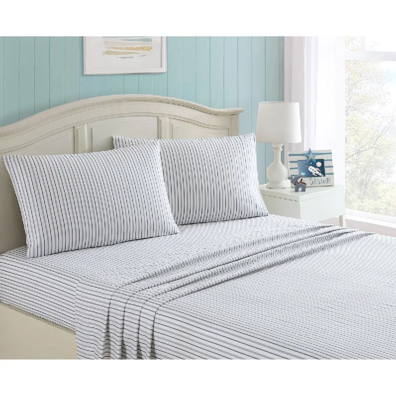 Taylor & Olive Alpine Blue Stripe Sheet Set