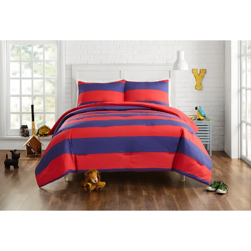 Urban Playground Lavelle Red/Blue Comforter Set