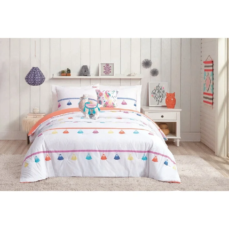 Urban Playground Painted Tassel 5-piece Comforter Set