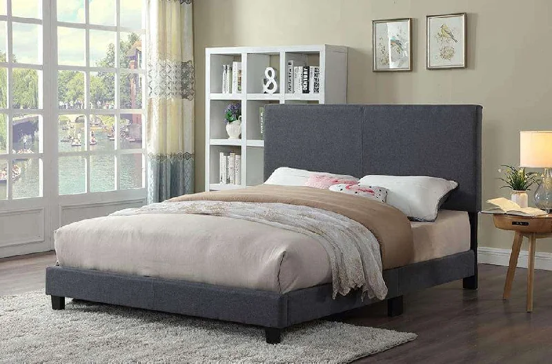 Bonded Leather Platform Headboard & Bed