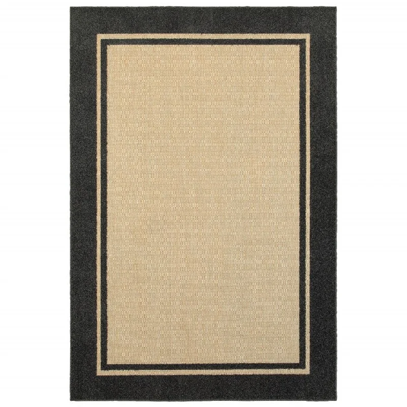 5' X 8' Indoor Outdoor Area Rug - Beige