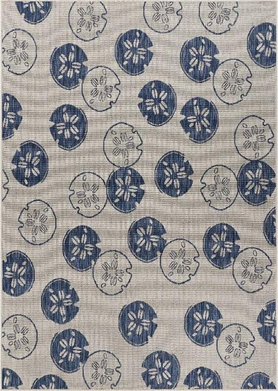 8' X 10' Area Rug Indoor & Outdoor - Gray / Blue