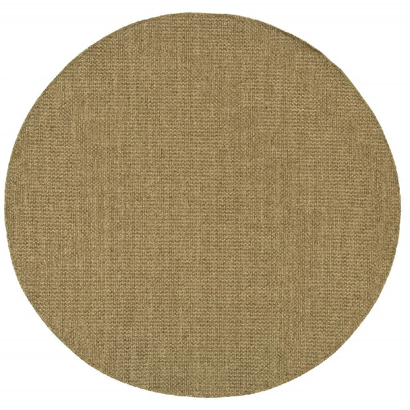 8' X 8' Indoor / Outdoor Area Rug - Tan