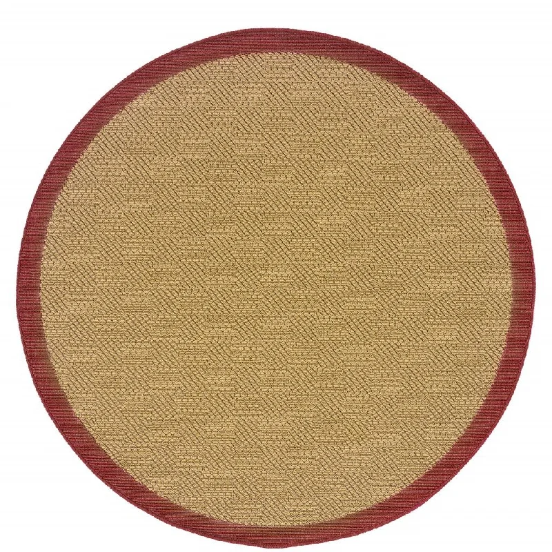 8' X 8' Outdoor / Indoor Area Rug - Beige