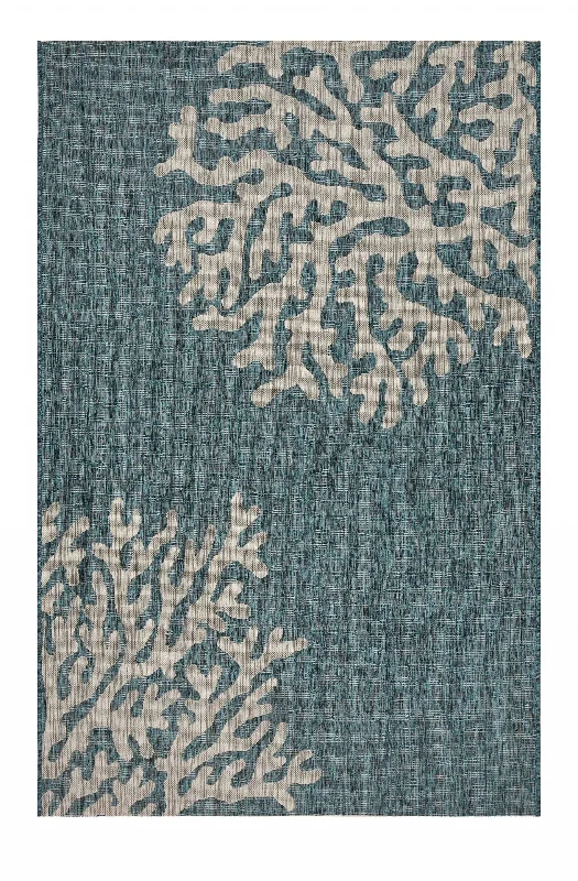 8' X 9' Indoor / Outdoor Area Rug - Blue