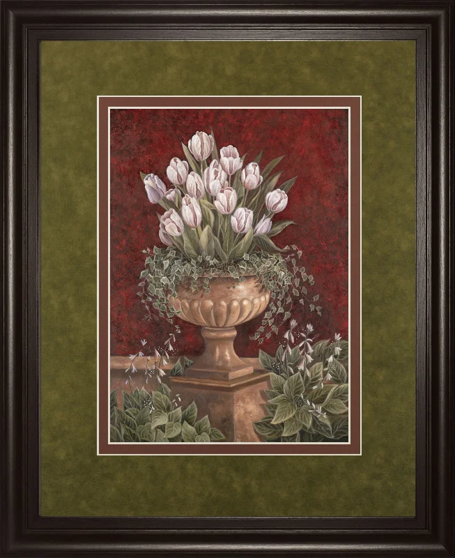 Alexa's Tulips By Betsy Brown - Framed Print Wall Art - Red