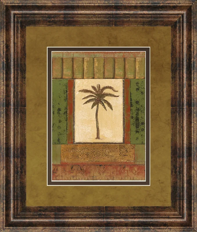 Classic Palm I By Rebecca Burton - Framed Print Wall Art - Green