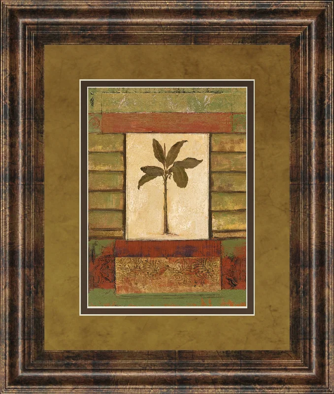 Classic Palm Il By Rebecca Burton - Framed Print Wall Art - Green