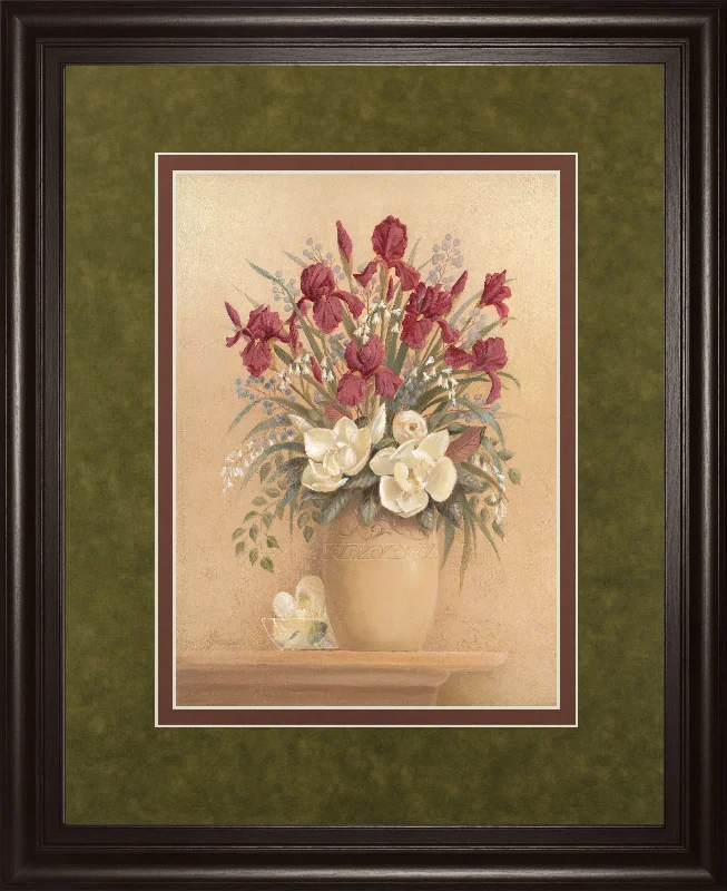 Classic Petal I By Gloria Eriksen - Framed Print Wall Art - Red