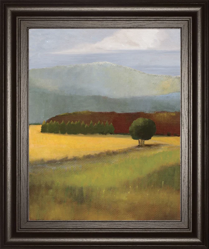 Field Of Gold By Judith D'agostino - Framed Print Wall Art - Green