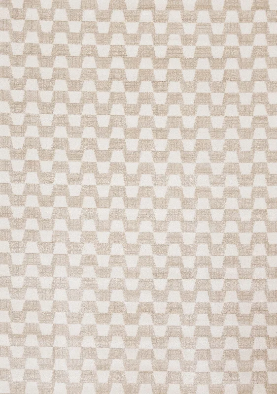 Gentle Wave 5'3" x 7'7" Wavy Line Area Rug - Beige, Cream