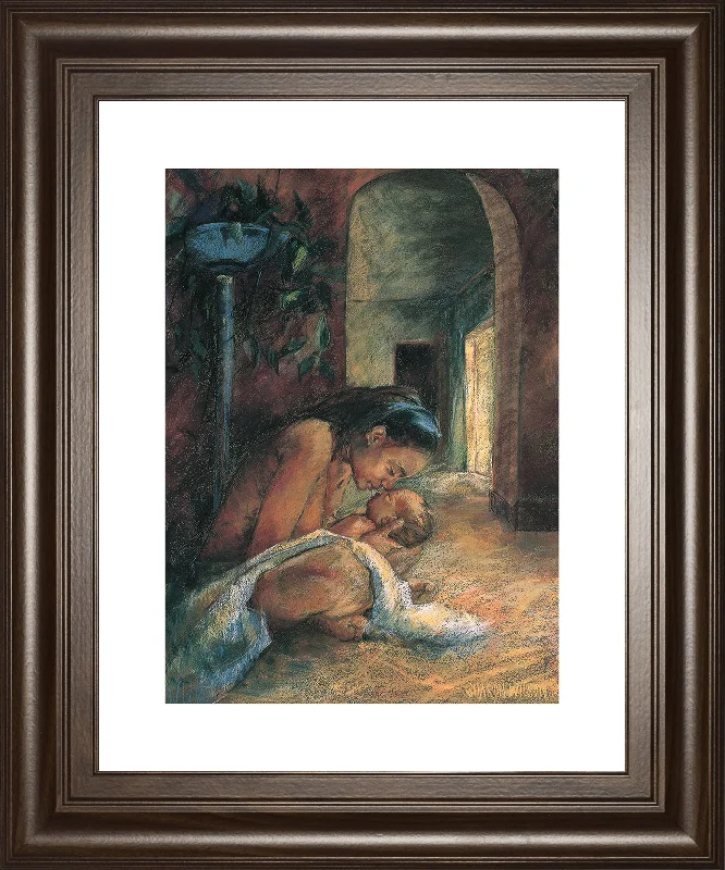 Katrina's Gold By Sharon Wilson - Framed Print Wall Art - Dark Brown