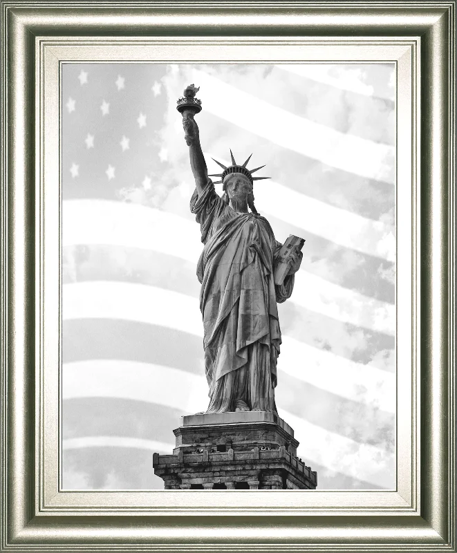 Liberty Flag By Roffman, R. - Framed Print Wall Art - Black