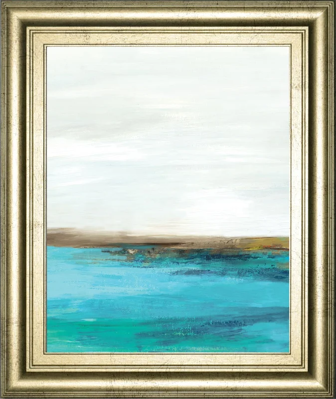 Pastoral Landscape I By Tom Reeves - Framed Print Wall Art - Blue