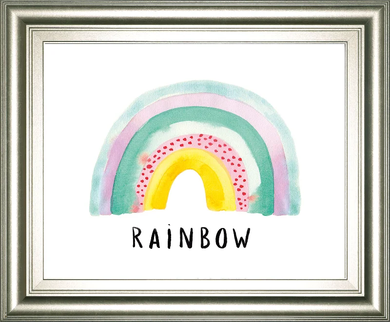 Rainbow Joy By Joelle Wehkamp - Framed Print Wall Art - Pink