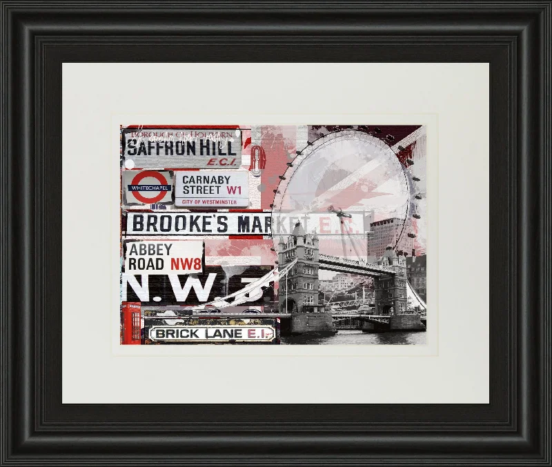 Saffron Hill By Andrew Cotton - Framed Print Wall Art - Red